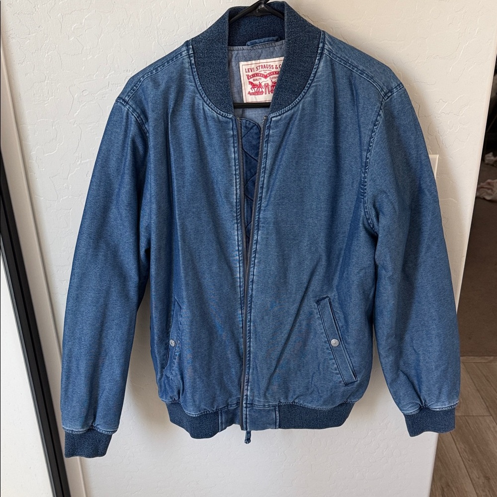 Levi's Blue Denim Bomber Jacket
